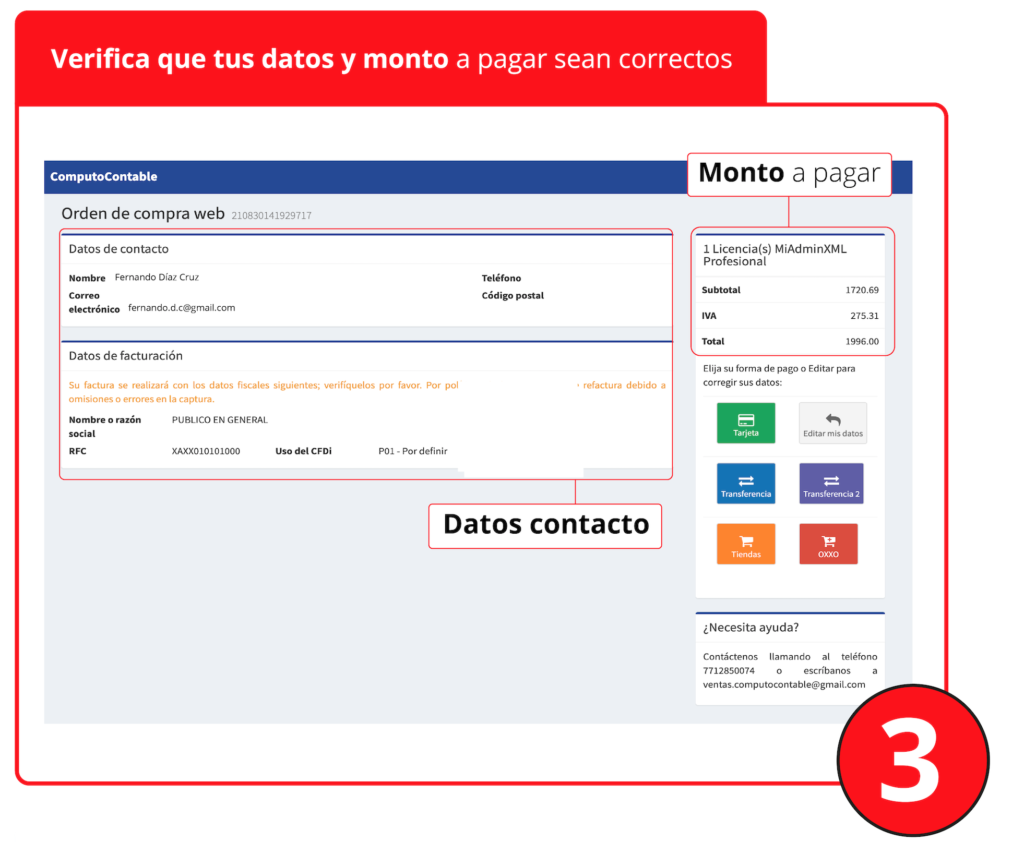 Paso 3 como comprar MiAdminXML