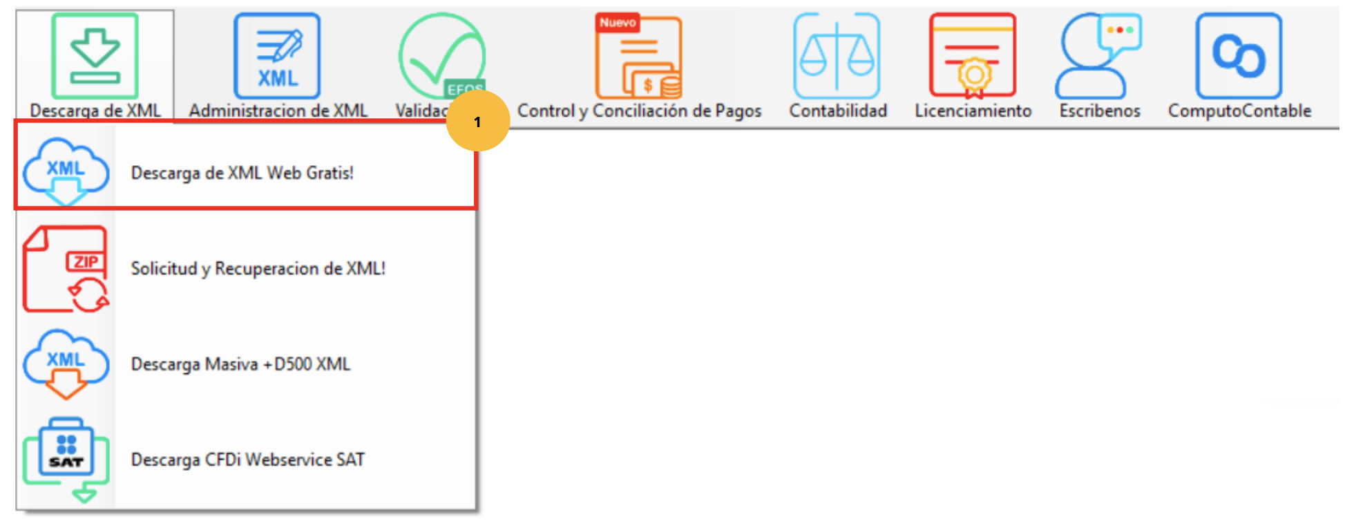 Menu MiAdminXML
