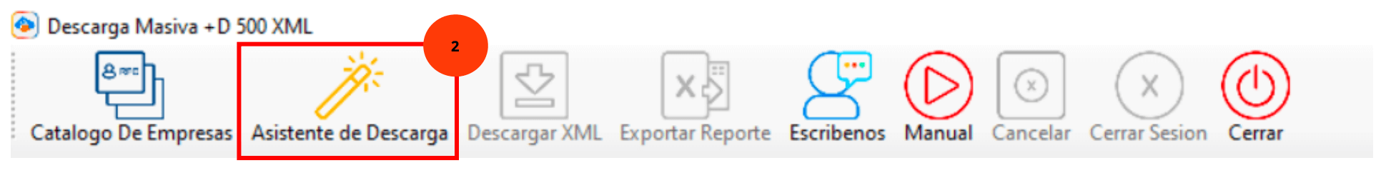 Herramienta Asistente de descarga