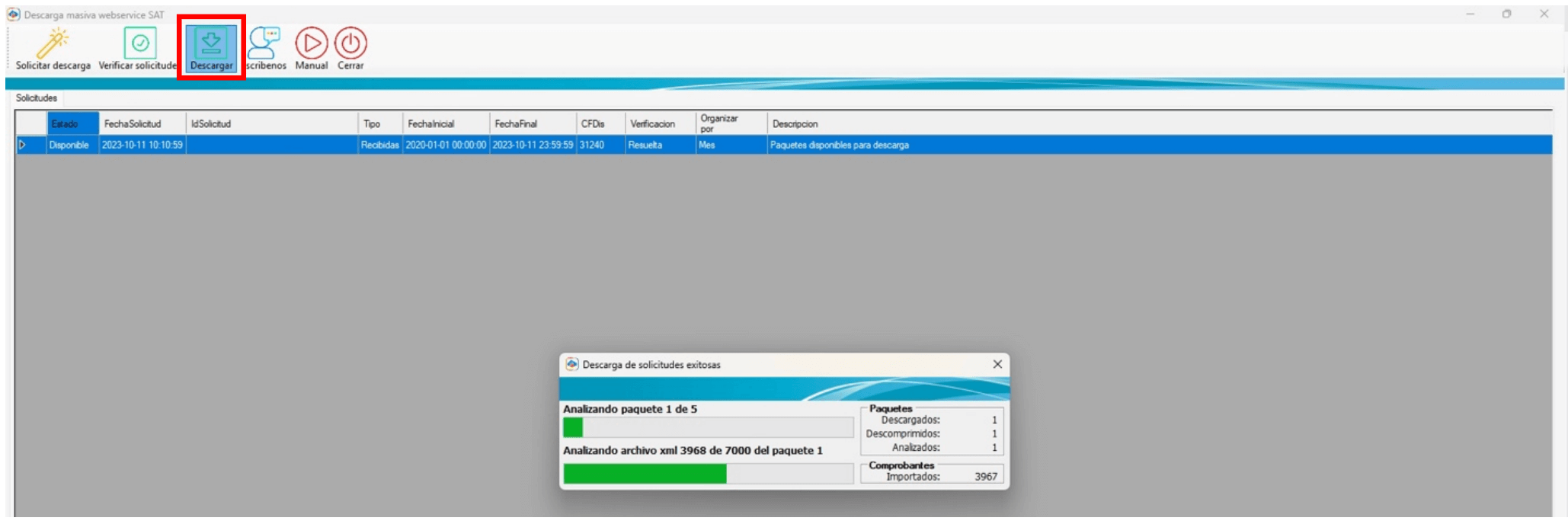 Botón verifica solicitudes