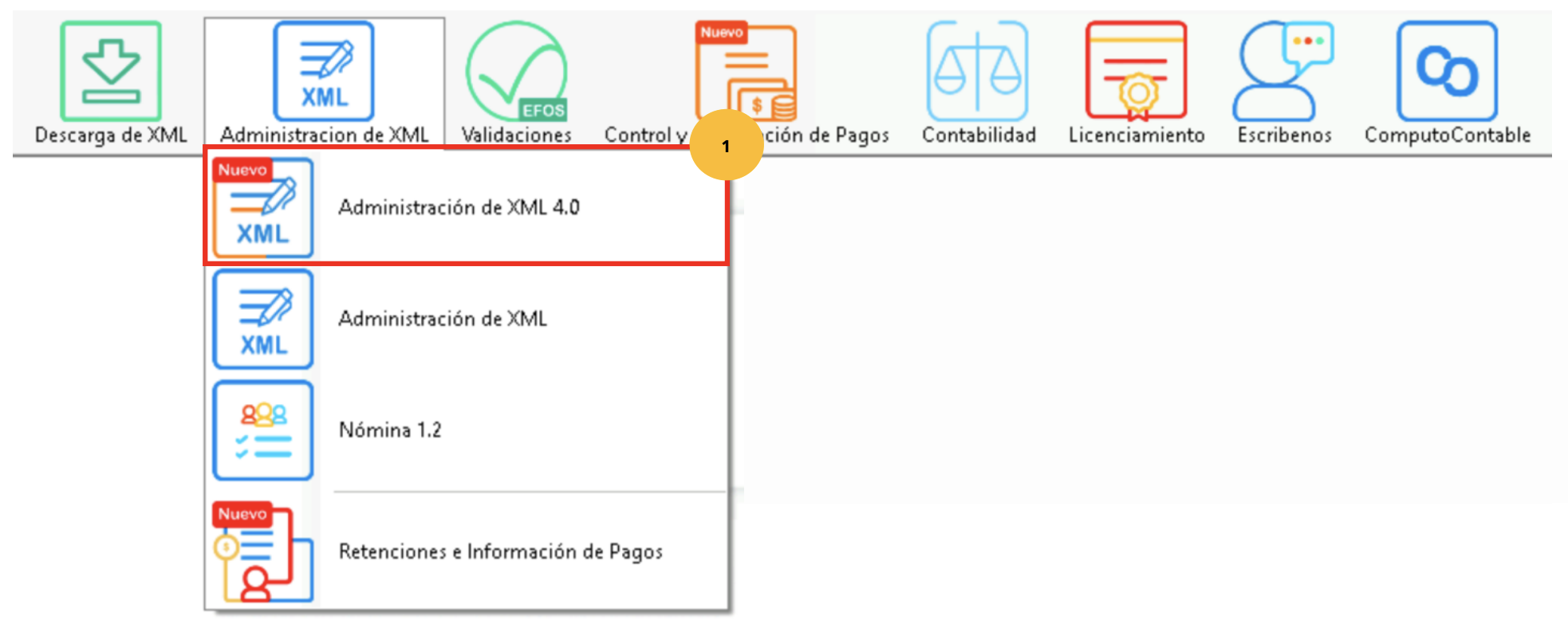 Módulo Administración de XML