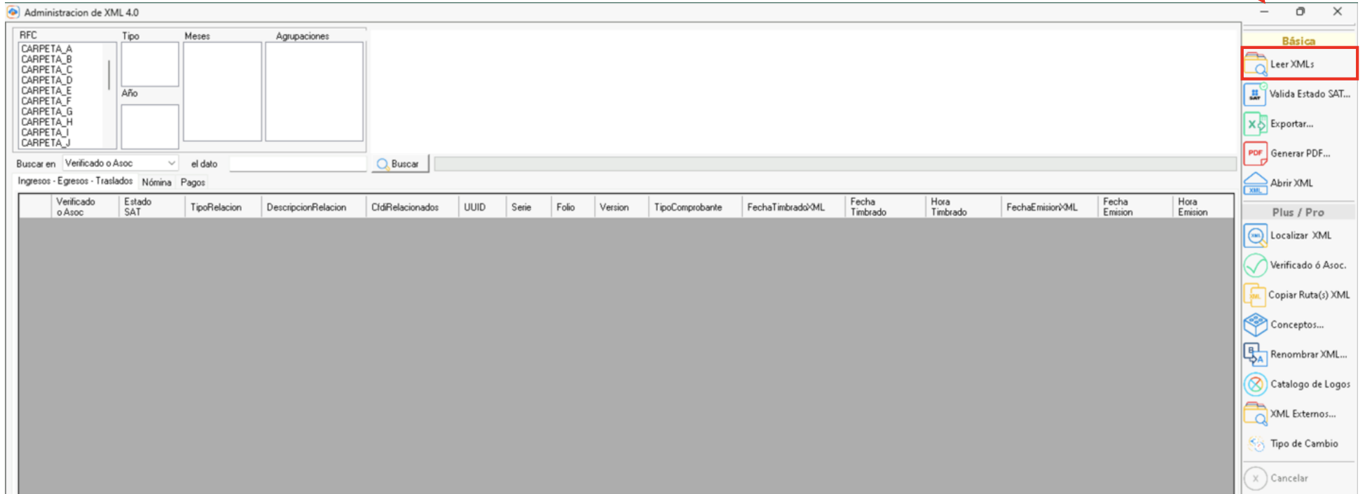 Vista general del módulo Administración de xml 4