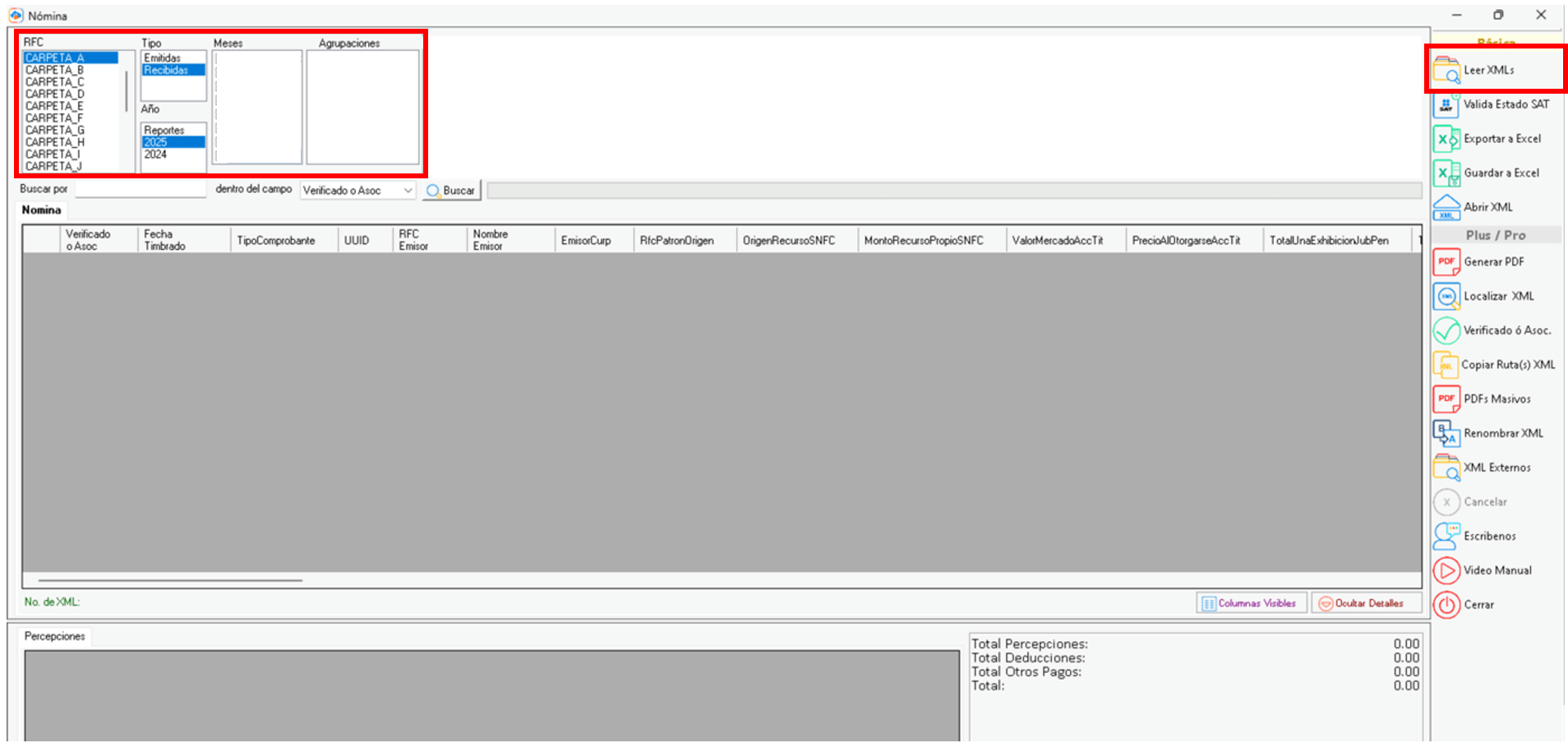 Seleccion de contribuyente