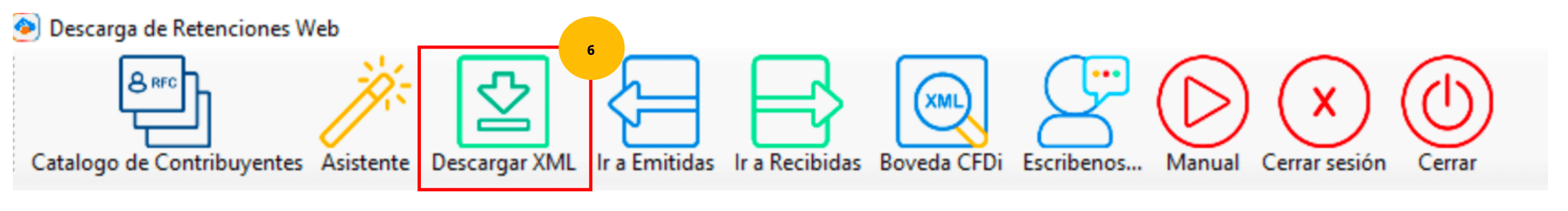 Botón descarga de xml