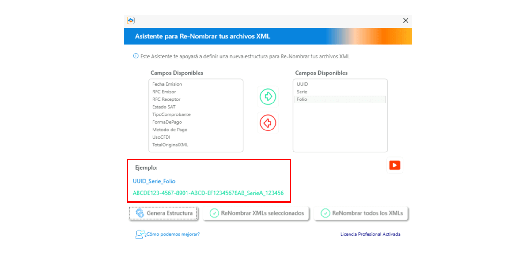 Estructura nueva de XML
