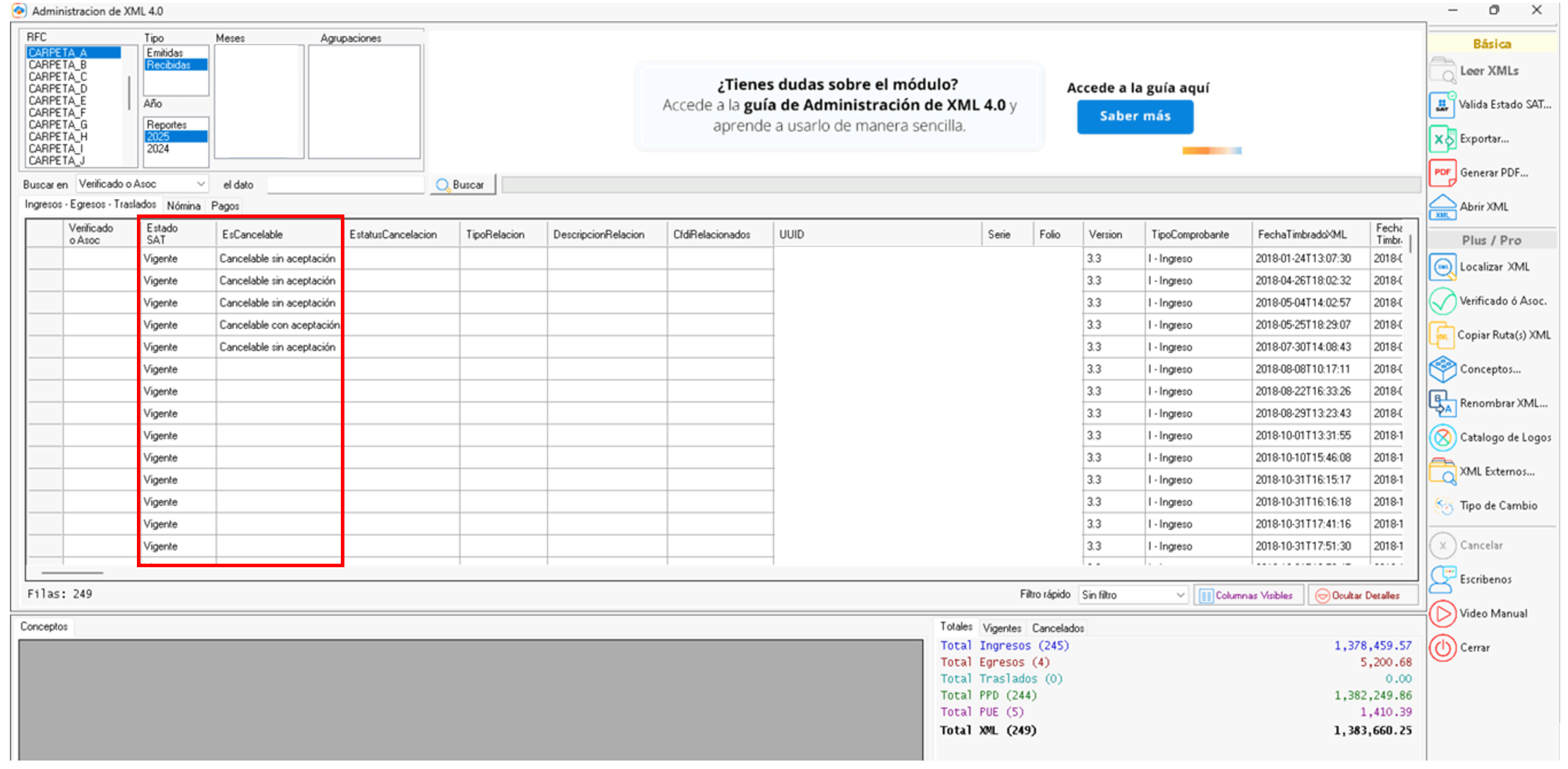 Columnas de herramienta