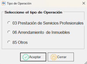 tipo de operacion 2